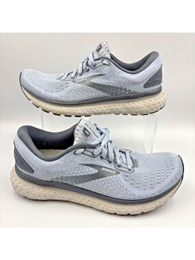 Women's BROOKS Glycerin 18 Blue White Womens Running Shoe Size 8